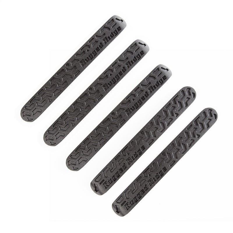 Rugged Ridge Elite Dr Hndle Inserts Black Tread 4Dr Jeep Wrangler JK