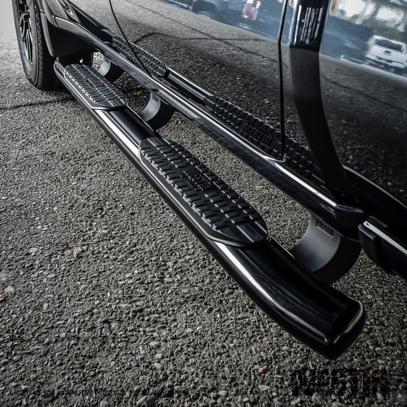 Westin 19+ Chevrolet Silverado/GMC Sierra 1500 Double Cab PRO TRAXX 5 Oval Nerf Step Bars - Black