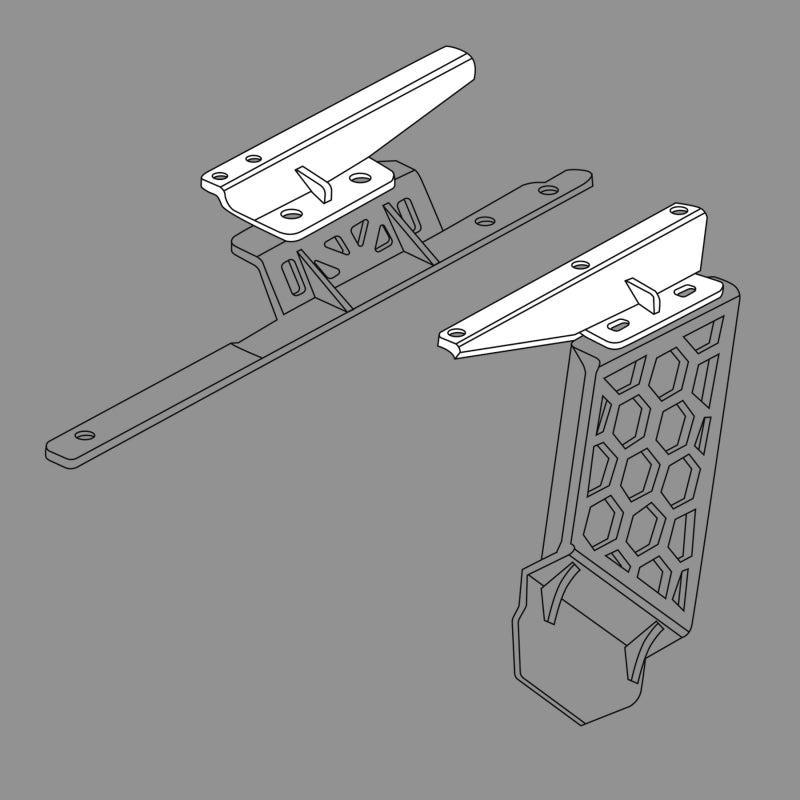 Go Rhino Jeep Wrangler JLU SRM Roll Bar Mount Kit - Tex. Blk