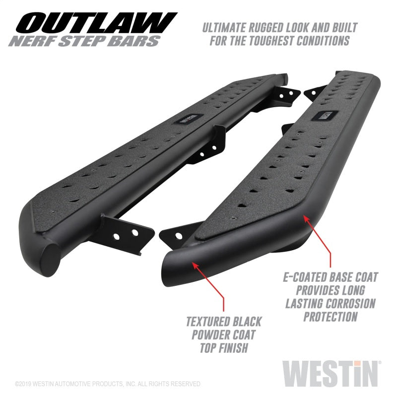 Westin 05+ Toyota Tacoma Double Cab Outlaw Nerf Step Bars