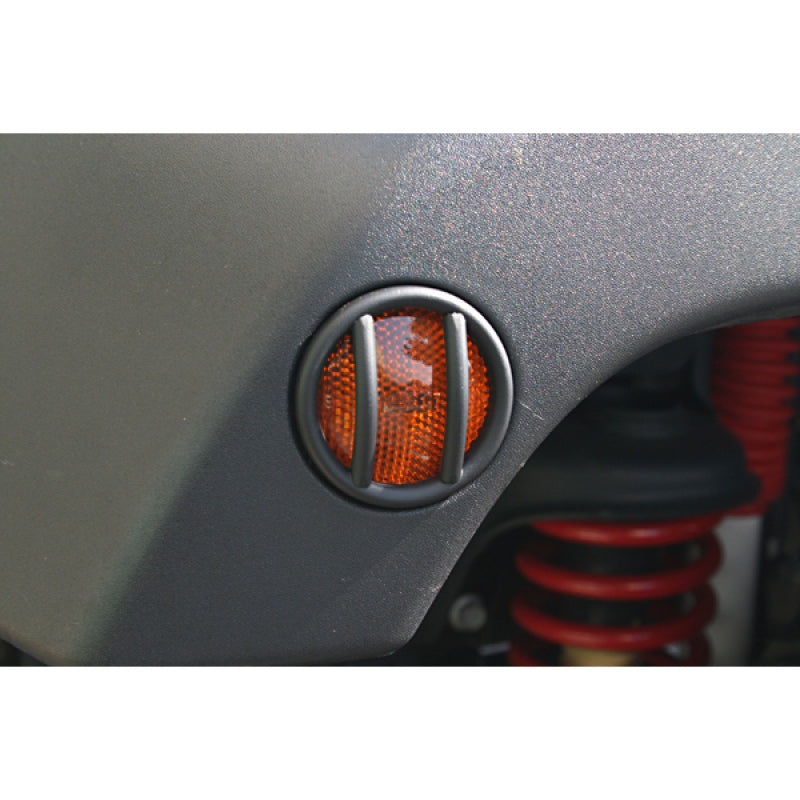 Rugged Ridge Jeep Wrangler JK Black Side Marker Light Euro Guards