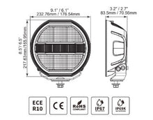 Load image into Gallery viewer, Go Rhino Xplor Blackout Series Maxline LED Hi/Low Beam w/Multi DRL (Surface Mount) 9in. - Blk