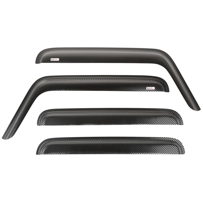 Rugged Ridge Window Visors Carbon Fiber 4Door Jeep Wrangler