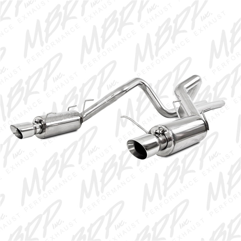 MBRP Ford Mustang GT 5.0L Dual Split Rear Street Version T409 3in Cat Back Exhaust System