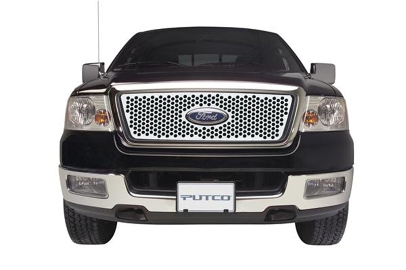 Putco Ford F-150 (Honeycomb Grille) w/ Logo CutOut Punch Stainless Steel Grilles
