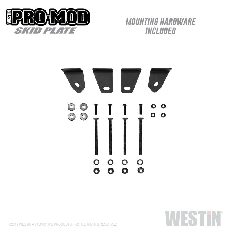 Westin 19+ Chevrolet Silverado 1500 Outlaw/Pro-Mod Skid Plate - Tex. Blk