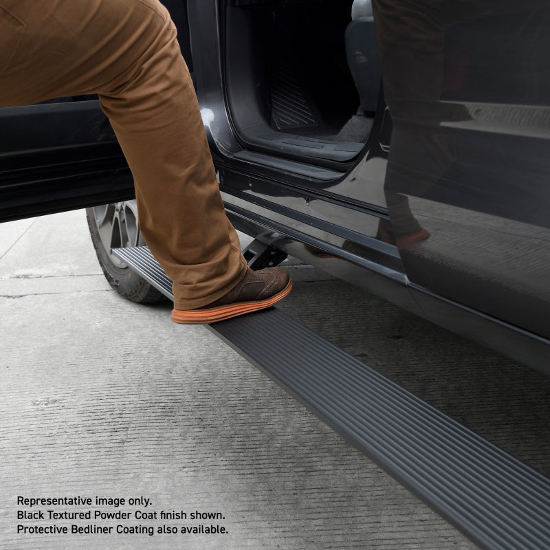 Go Rhino Ford F-250/350 Super Duty Super Cab 4dr E-BOARD E1 Running Board Kit - Bedliner Coat
