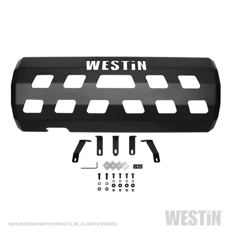 Westin 18+ Jeep Wrangler JL (Excl. 4xe) Muffler Skid Plate - Tex. Blk
