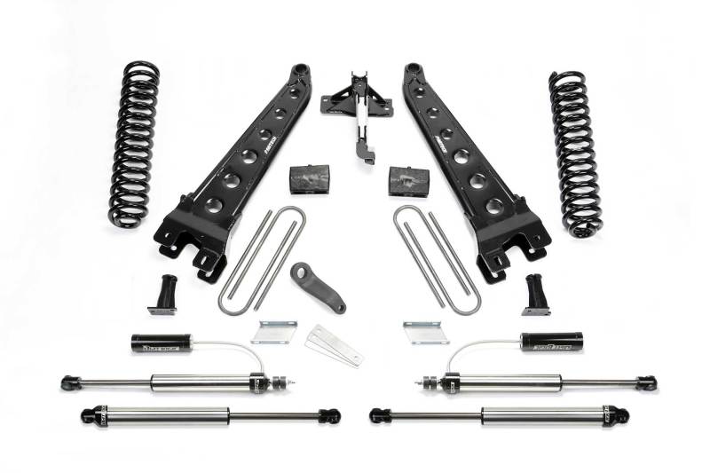 Fabtech 17+ Ford F250/350 4WD Diesel 6in Rad Arm Sys w/Coils & 2.25 Dl Resi Frt & Dl Rr Shks