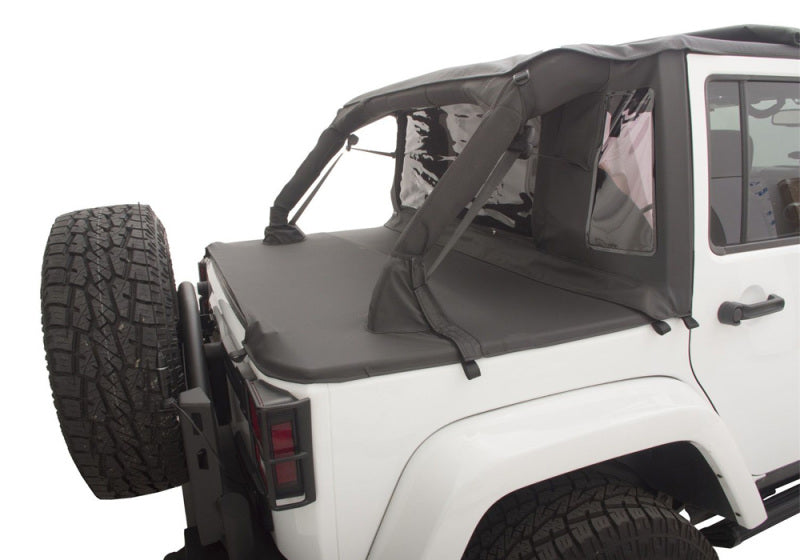 Rampage Jeep Wrangler(JK) Unlimited 4-Door Trailview Tonneau Top - Black Diamond
