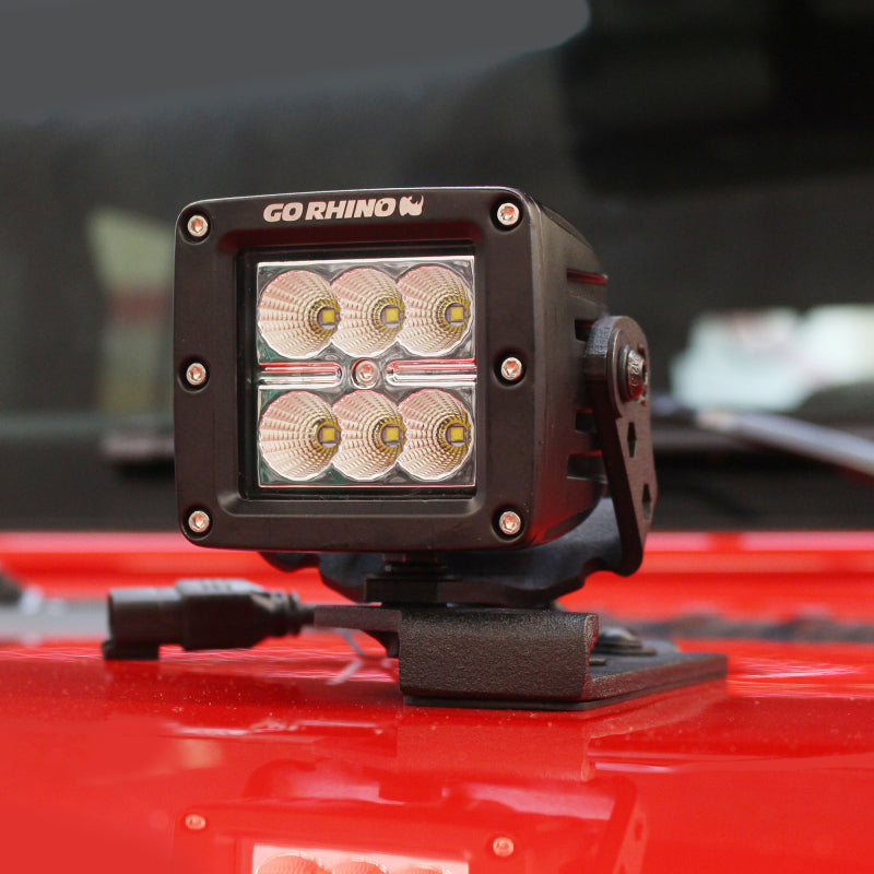 Go Rhino Jeep Wrangler JL/JLU/Gladiator JT Light Mount - 3in Cube