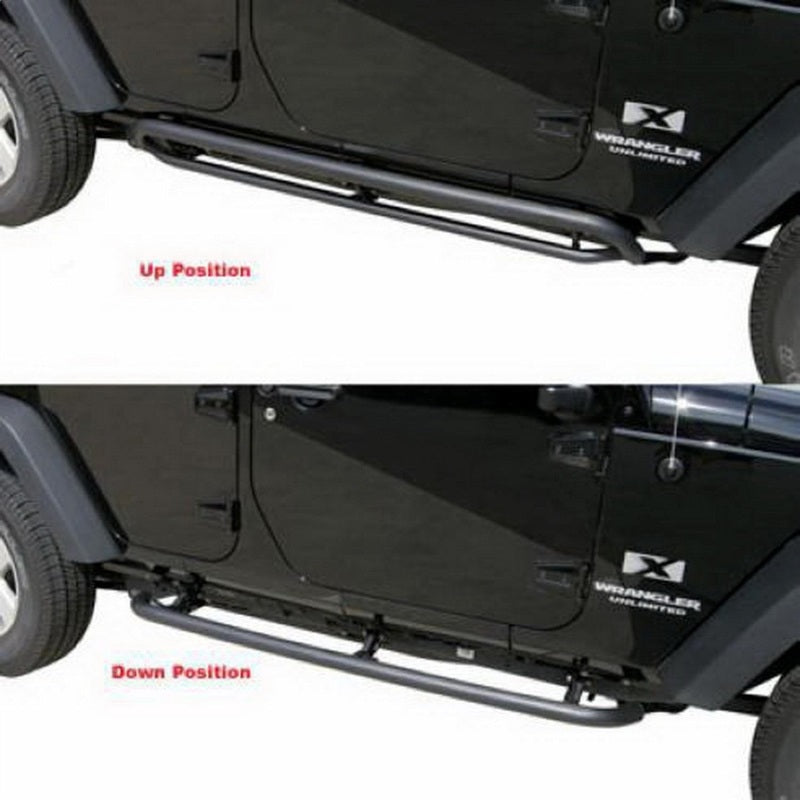 Rampage Jeep Wrangler(JK) Srs Side Bar Rockerguard Step - Black