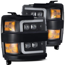 Load image into Gallery viewer, AlphaRex 15-19 Chevy 2500HD NOVA LED Proj Headlight Plank Style Jet Blk w/Activ Light/Seq Signal/DRL