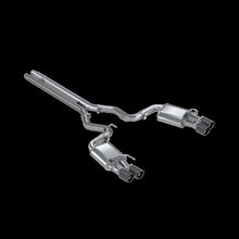Load image into Gallery viewer, MBRP Ford Mustang GT 5.0 w/ Quad Tip Active Exhaust Cat Back Split Rear T304 w/ Carb Fib Tips