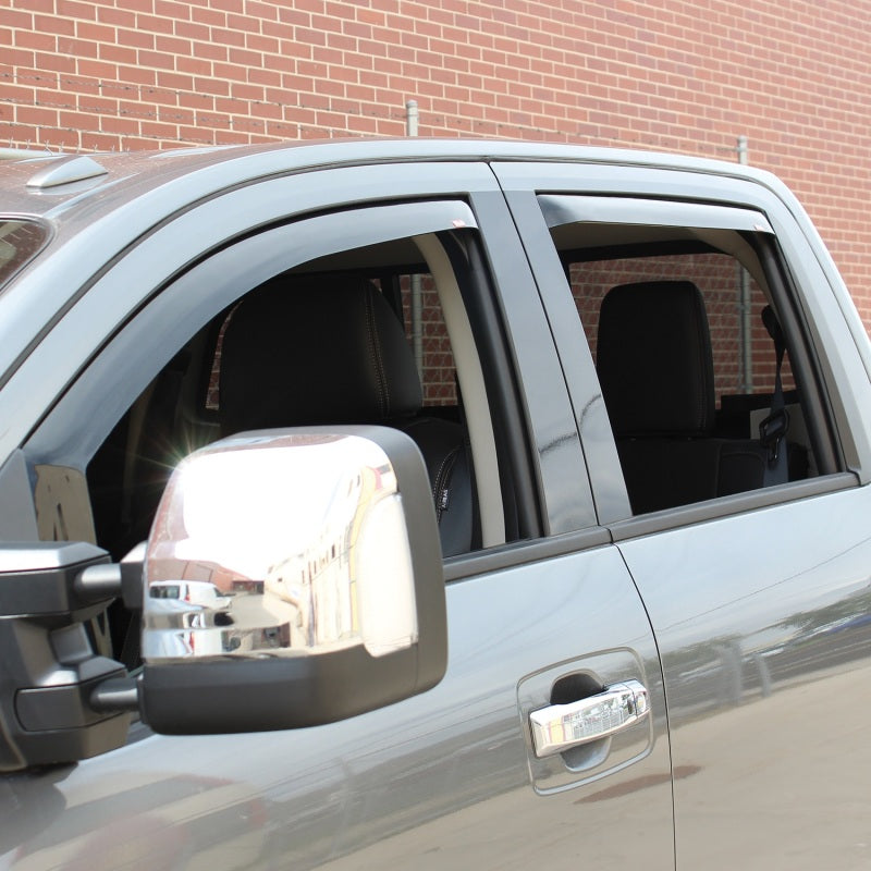 Westin Nissan Titan XD/Titan Wade In-Channel Wind Deflector 4pc - Smoke