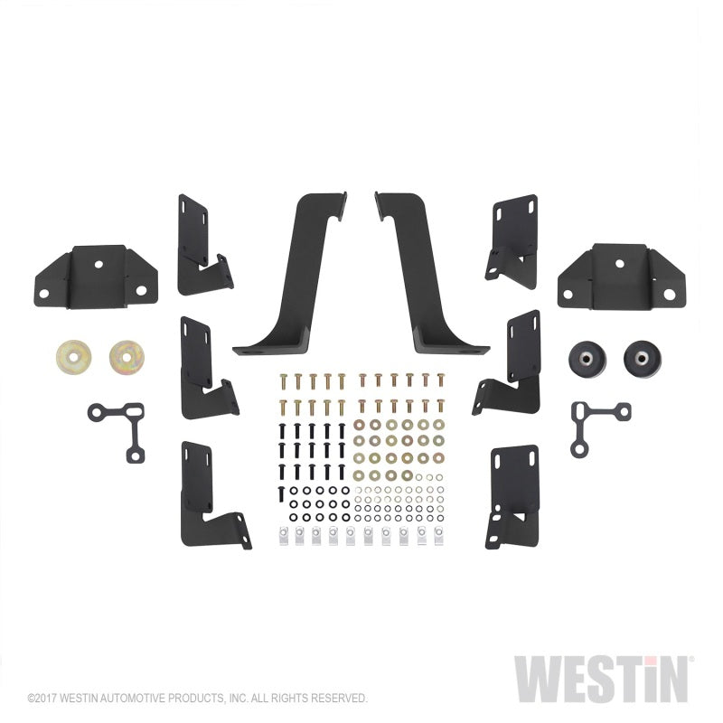 Westin Ford F-250/350/450/550 CC (6.75ft Bed) HDX Drop Whl to Whl Nerf Step Bars - Text Blk