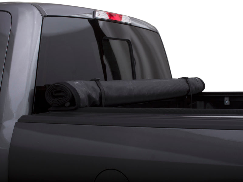 Lund Genesis Roll Up Tonneau Cover on a Dodge Dakota with a 6.5-foot bed