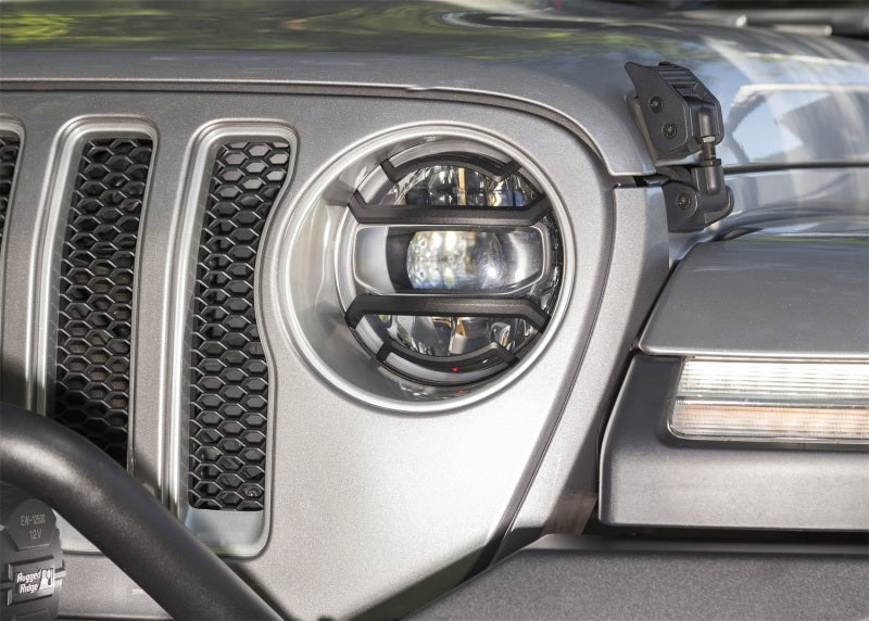 Rugged Ridge Jeep Wrangler JL / Jeep Gladiator JT Black Elite Headlight Guards Black