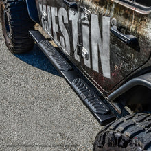 Load image into Gallery viewer, Westin 18+ Jeep Wrangler JLU 4dr R5 Nerf Step Bars - Tex. Blk