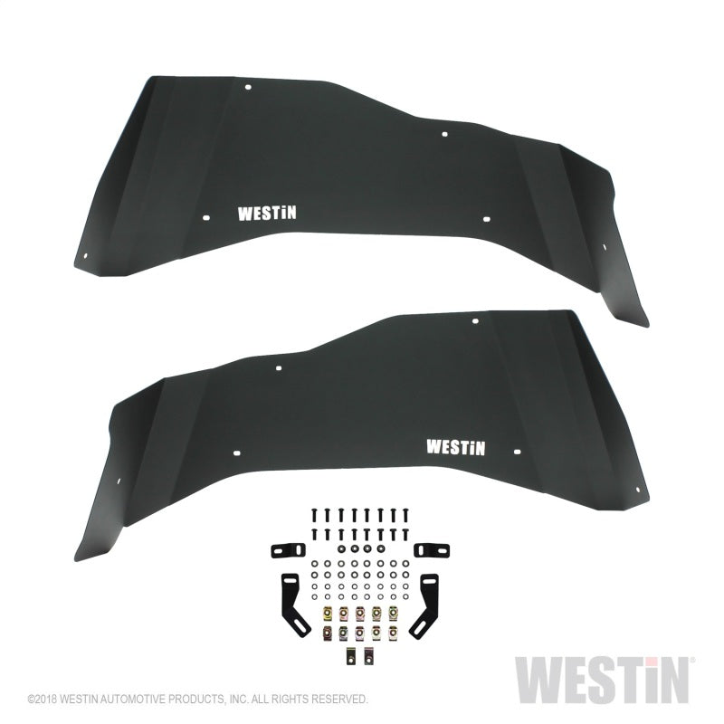 Westin 07+ Jeep Wrangler JK Inner Fenders - Rear - Textured Black