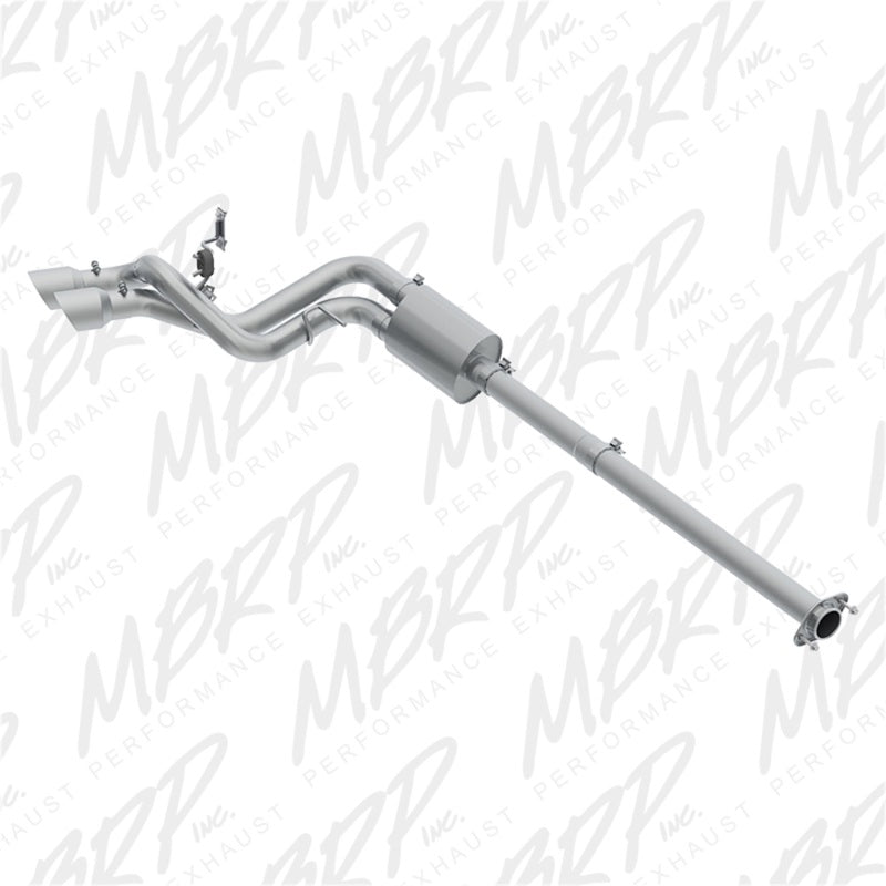 MBRP Ford F150 Pre-Axle 4.5in OD Tips Dual Outlet 3in AL Cat Back
