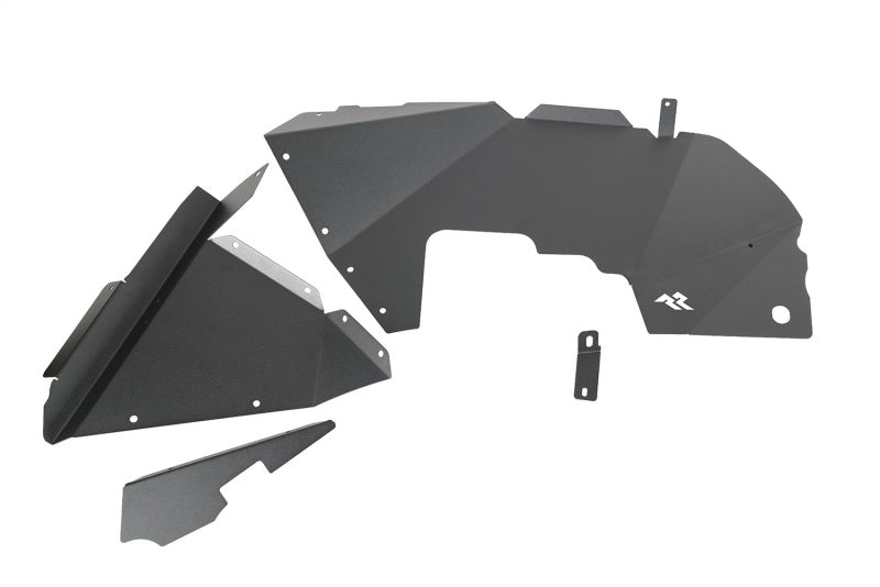 Rugged Ridge Inner Fender Liners Frnt Aluminum Black Jeep Wrangler JL