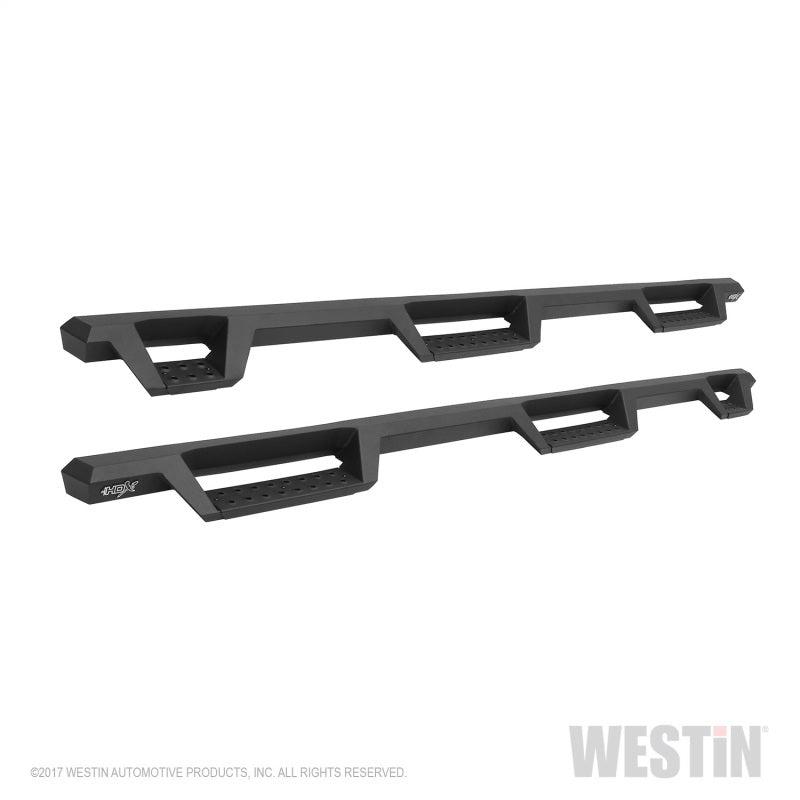 Westin Ford F-250/350/450/550 CC (6.75ft Bed) HDX Drop Whl to Whl Nerf Step Bars - Text Blk