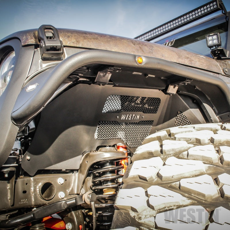 Westin 18+ Jeep Wrangler JL Inner Fenders - Front - Textured Black