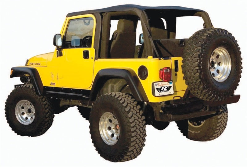 Rampage Jeep Wrangler(TJ) Excludes LJ Unlimited Frameless Soft Top Kit - Black Diamond