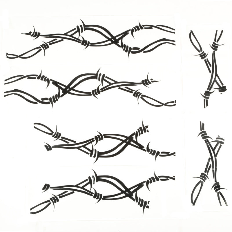 Rugged Ridge Side Decals Pair Barbed Wire Jeep Wrangler