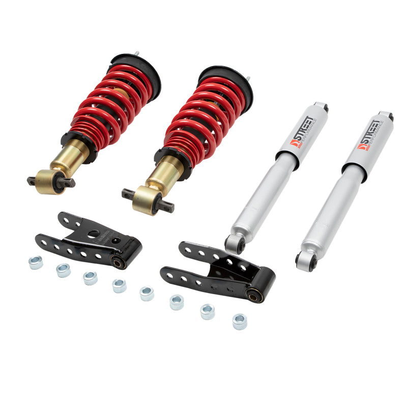 Belltech Coilover Kit GM Sierra 1500 All Cabs/Short Bed F -1in to -3in / R 2in to -2in 2/4WD