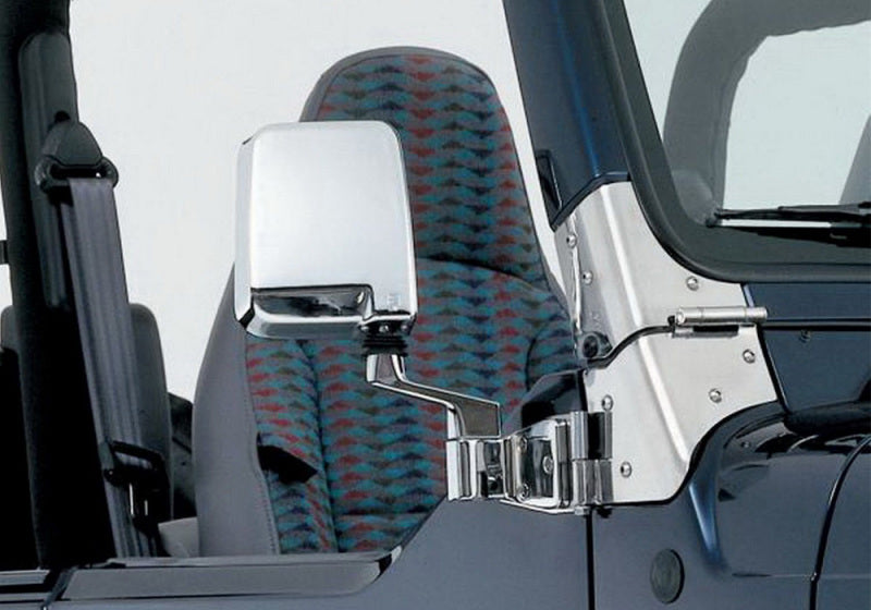 Rampage Jeep Wrangler(YJ) Half Door Side Mirrors - Chrome