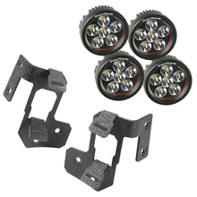 Load image into Gallery viewer, Rugged Ridge Jeep Wrangler JK Textured Black Round A-Pillar LED Light Mount Kit