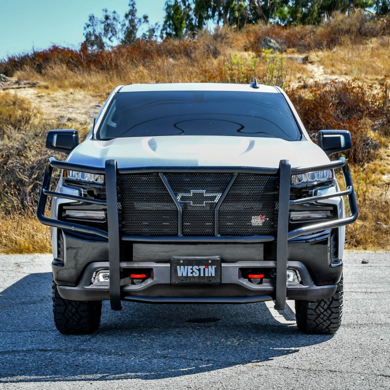 Westin 19+ Chevrolet Silverado 1500 HDX Modular Grille Guard - Black