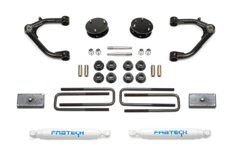 Fabtech 19+ GM C/K1500 P/U 3in Uniball UCA Sys w/Perf Shks