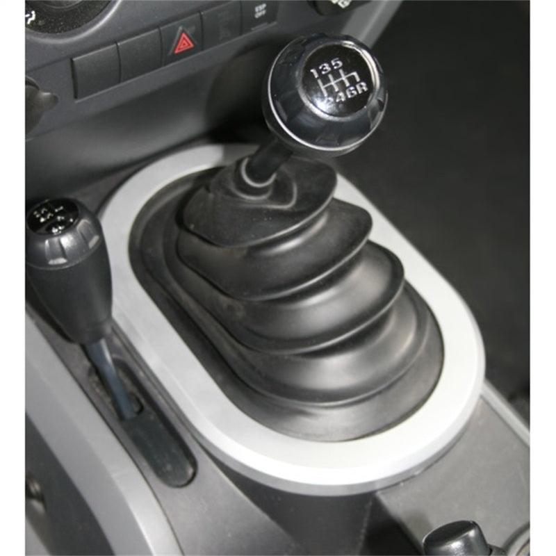 Rugged Ridge Jeep Wrangler JK w/ Manual Transmission Silver Shifter Bezel Trim