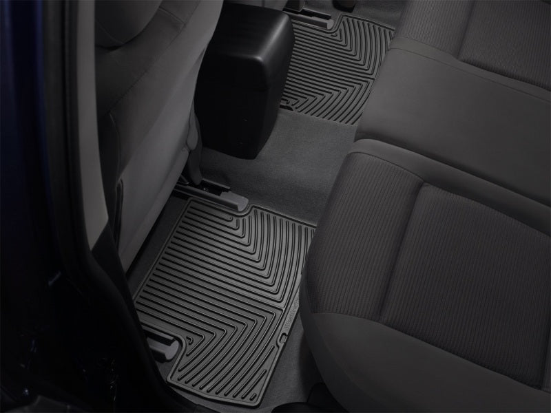 WeatherTech Toyota Tacoma Crew Cab Rear Rubber Mats - Black