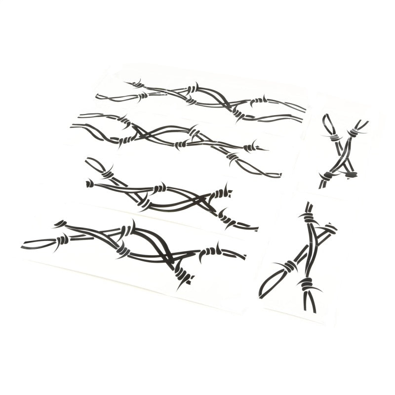Rugged Ridge Side Decals Pair Barbed Wire Jeep Wrangler