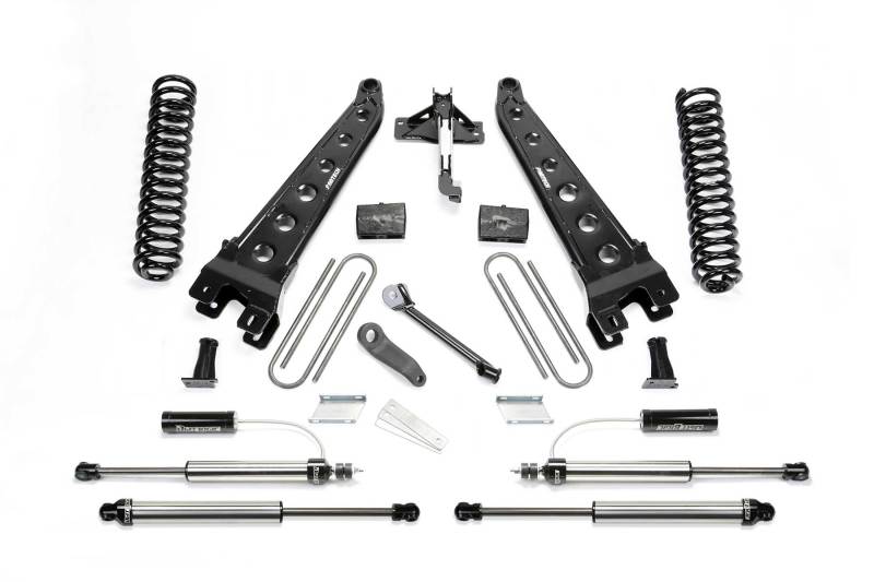 Fabtech 17+ Ford F250/350 4WD Diesel 4in Rad Arm Sys w/Coils & 2.25 Dl Resi Frt & Dl Rr Shks