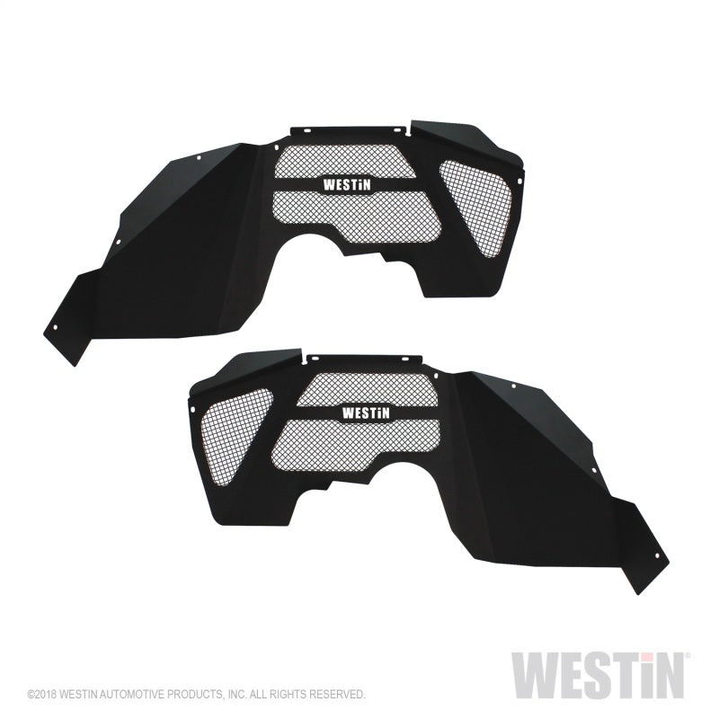 Westin 07+ Jeep Wrangler JK Inner Fenders - Front - Textured Black