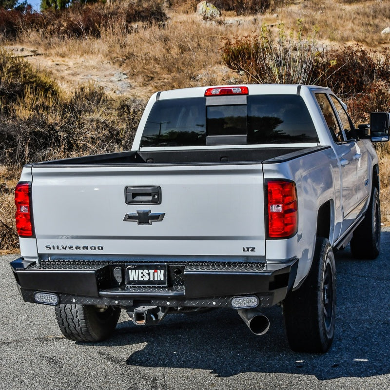 Westin 14+ Chevrolet Silverado HDX Bandit Rear Bumper - Black