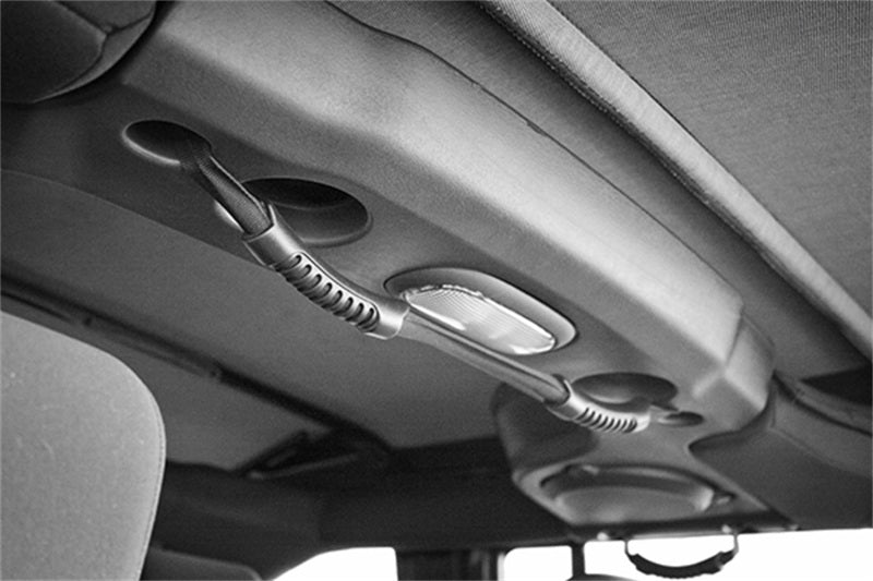 Rugged Ridge Rear Dual Grab Strap Black Jeep Wrangler Unlimited JK