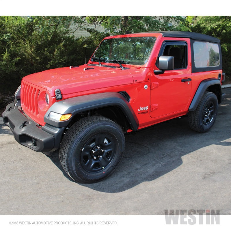 Westin Jeep Wrangler JL Wade In-Channel Wind Deflector 2pc - Smoke