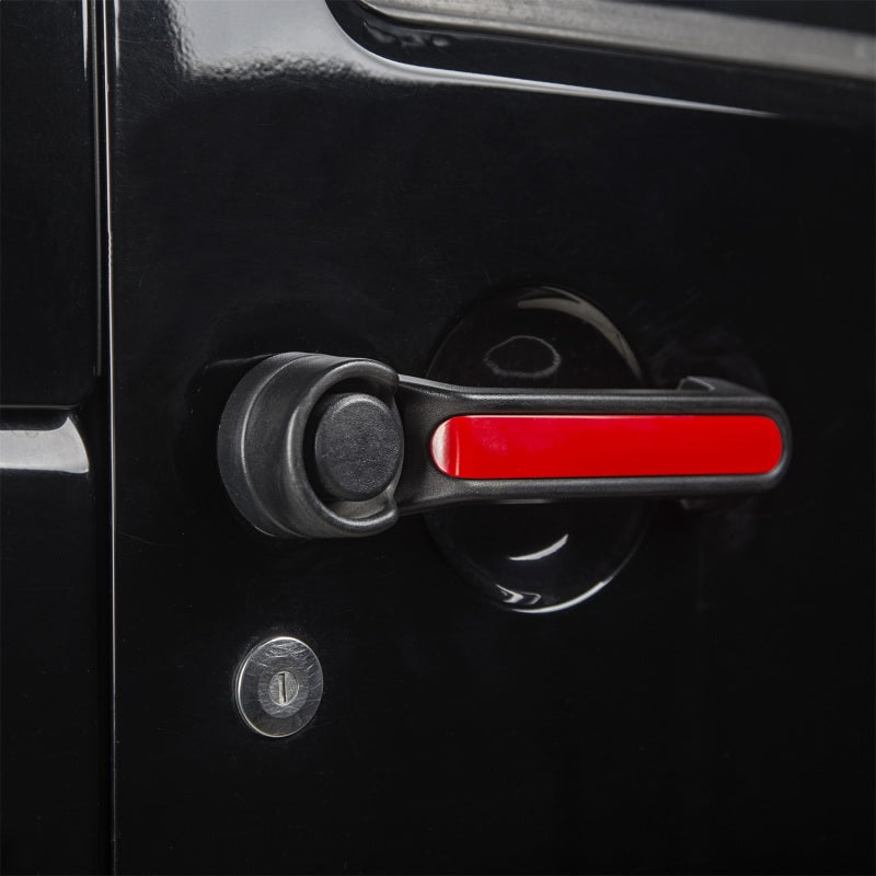Rugged Ridge Door Handle Inserts Red Jeep Wrangler JK 4Door