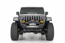 Load image into Gallery viewer, Close-up of a Jeep JL/JT featuring Addictive Desert Designs sway bar skid plate and lighting setup