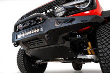 Load image into Gallery viewer, Red Jeep featuring the Addictive Desert Designs Rock Fighter Front Bumper with integrated light bar