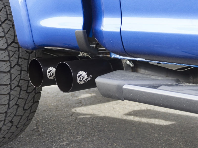 aFe Rebel Exhausts 3in SS Cat-Back 2015+ Ford F-150 EcoBoost V6 2.7/3.5L V8 5.0L w/ Black Tips