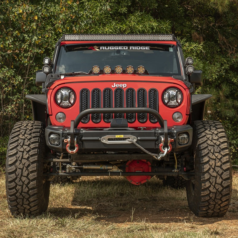 Rugged Ridge Arcus Front Bumper Set W/ Overrider Jeep Wrangler JK