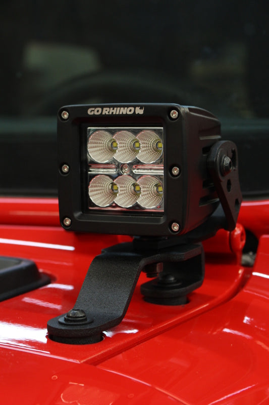 Go Rhino Jeep Wrangler JL/JLU/Gladiator JT Light Mount - 3in Cube