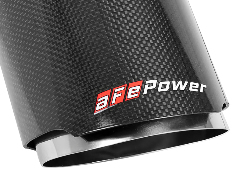 aFe MACH Force-XP 4-1/2in Carbon Fiber OE Replacement Exhaust Tips - 2015+ Dodge Charger/Hellcat